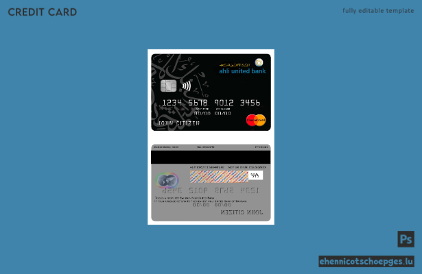 Beispielvorschau der Bahrain Ahli United Bank Mastercard